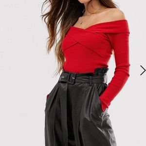 NWT❤️Miss Selfridge off shoulder cross front UK 4